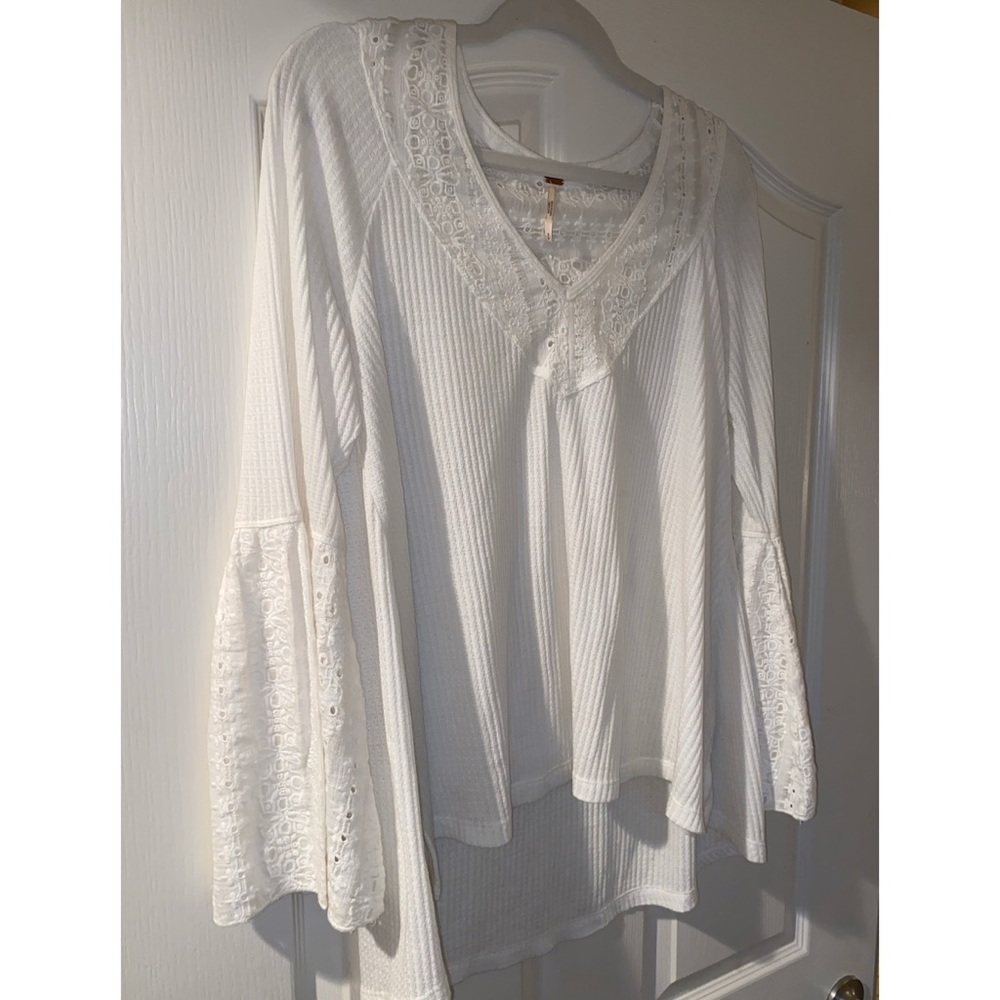 Free People Bell Sleeve Thermal Shirt